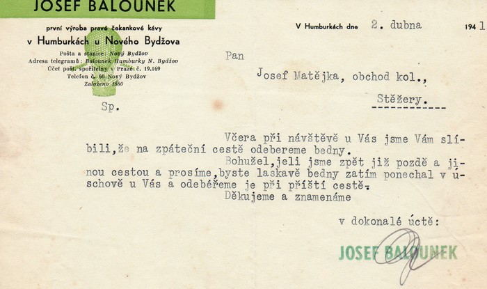 dopis balounek